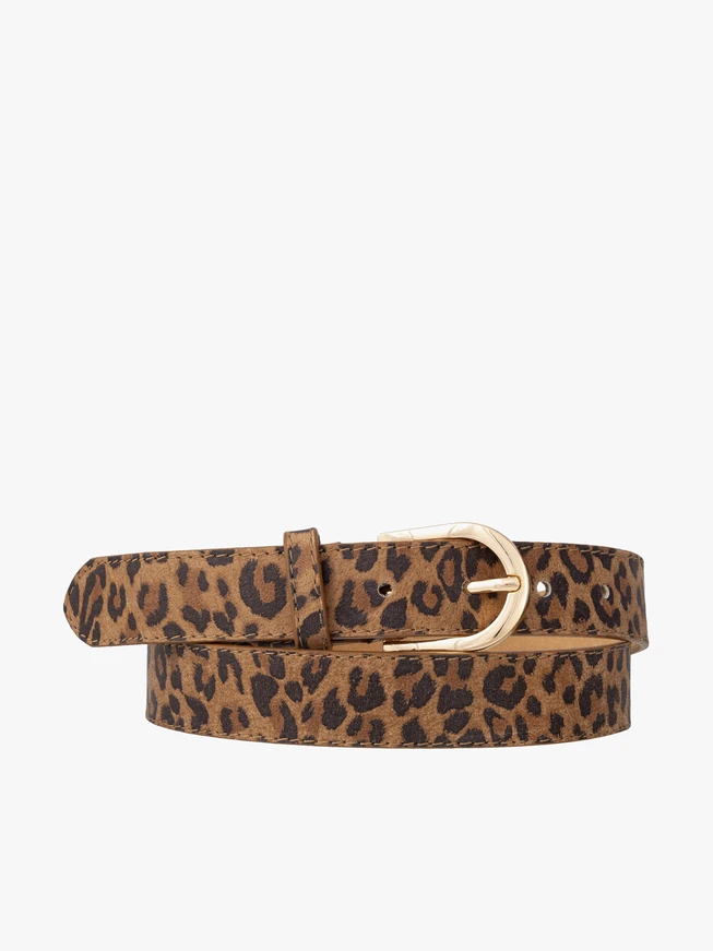Damen Ledergürtel mit Leopardenmuster
