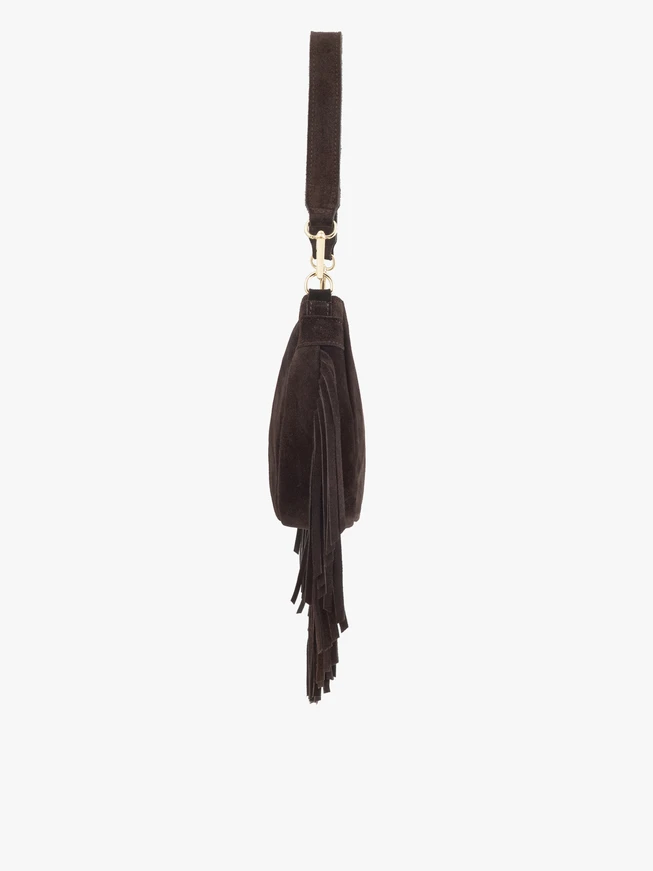 Braune Boho-Handtasche mit Quasten