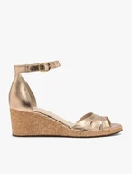 Platin Damen Plateausandalen