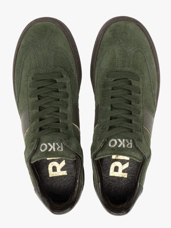 Grüne Freizeithalbschuhe