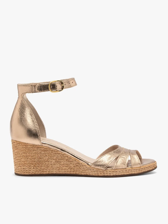 Platin Damen Plateausandalen