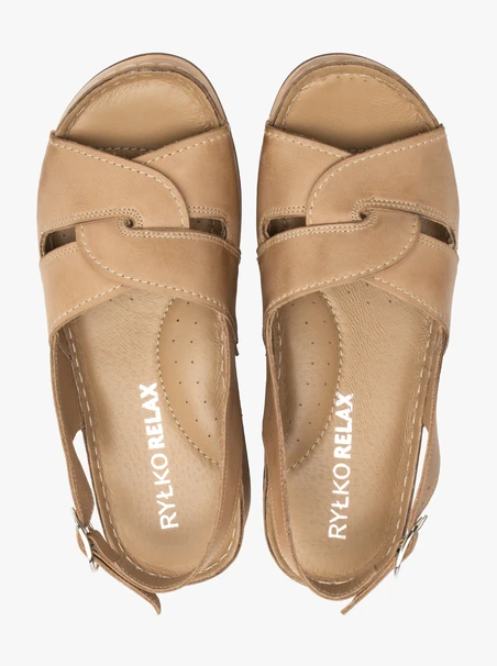 Beige Damen Plateausandalen