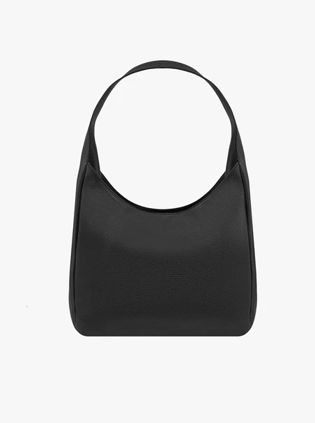 Black leather hobo bag RKO