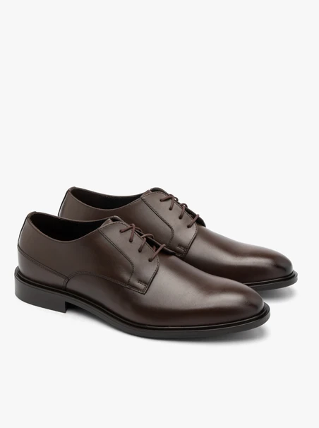 Dunkelbraune Herrenhalbschuhe