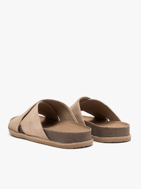 Flache Damen-Flip-Flops in Beige