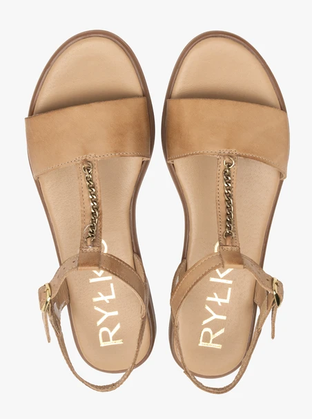 Beige flat women’s sandals