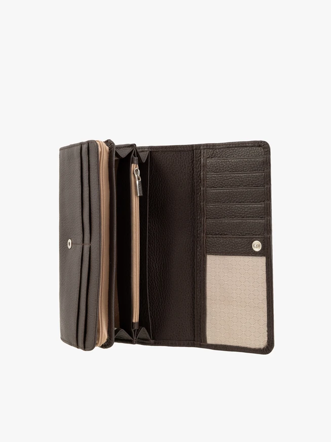 Dark brown leather women’s wallet