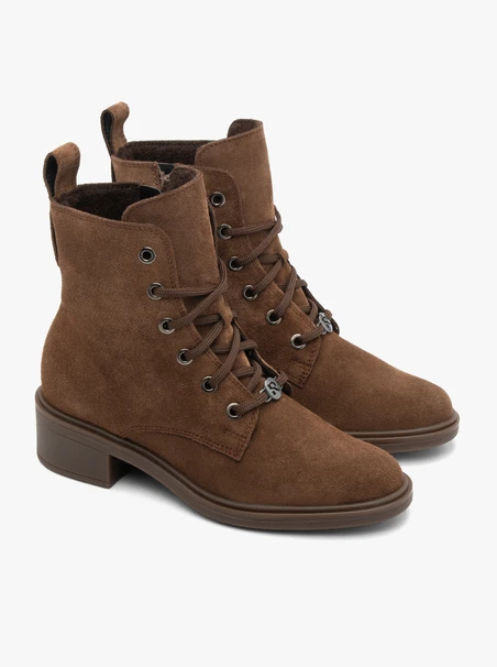 Brown Women's Boots - Velour Leather