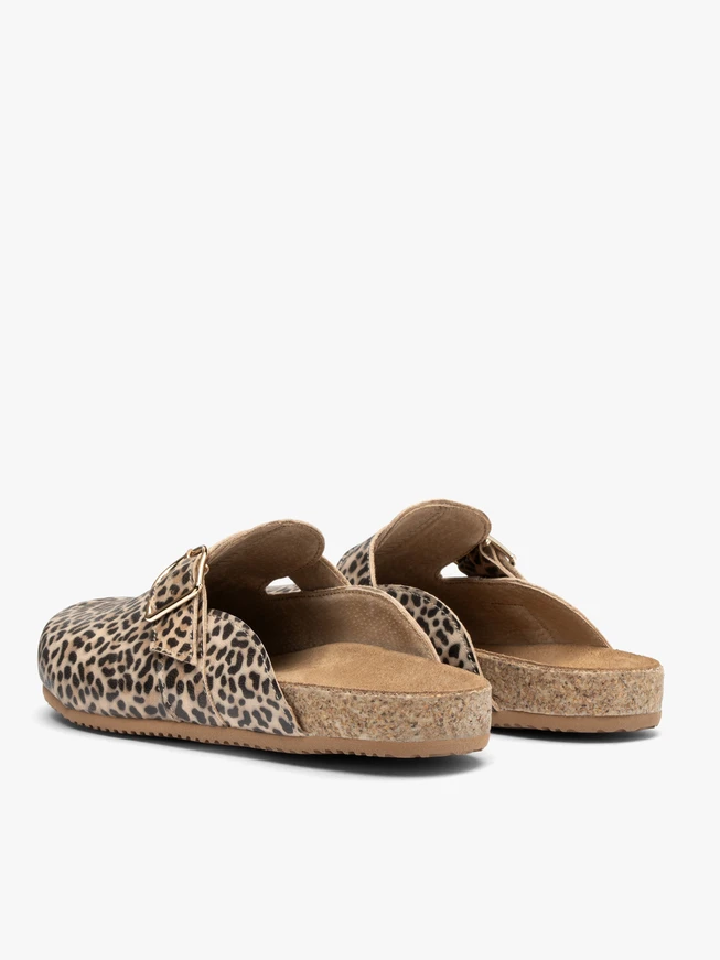 Leopard-print mules