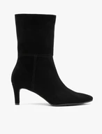 Schwarze höhere Velourslederstiefel