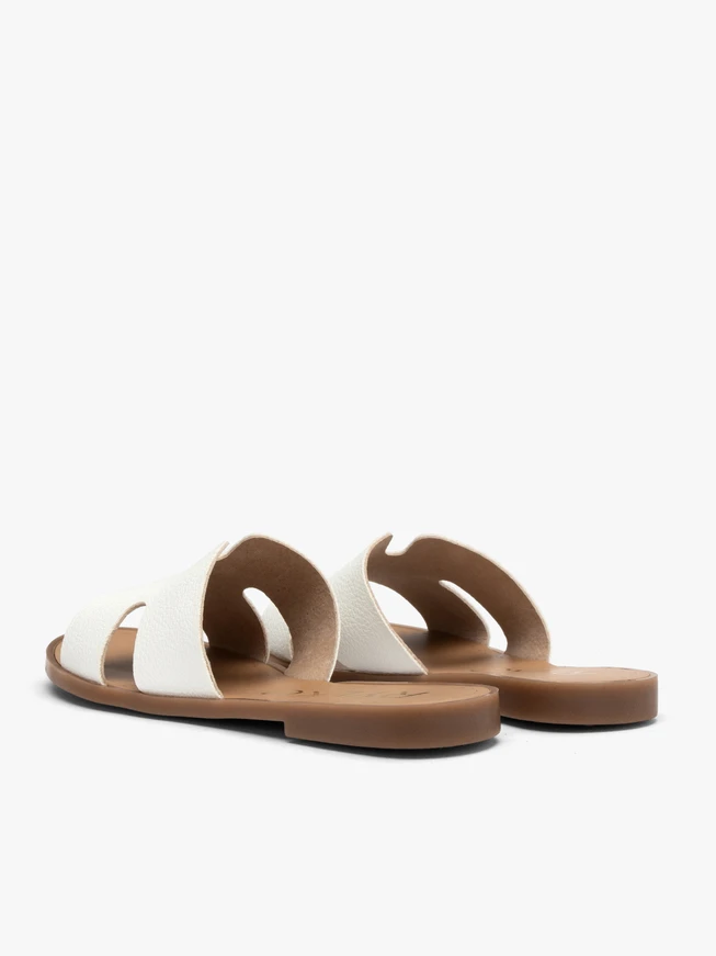 Weiße Damen-Flip-Flops mit Aussparungen
