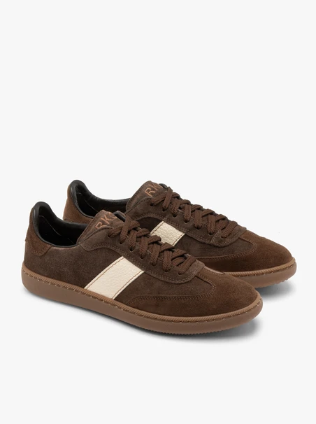 Braune Damen Halbschuhe mit flacher Sohle