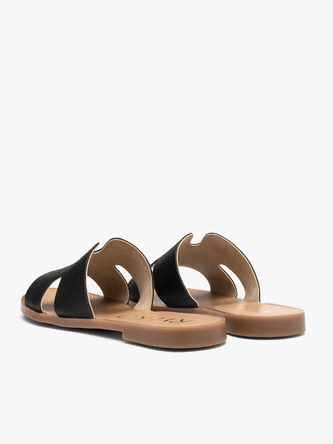 Schwarze Damen-Flip-Flops mit Aussparungen
