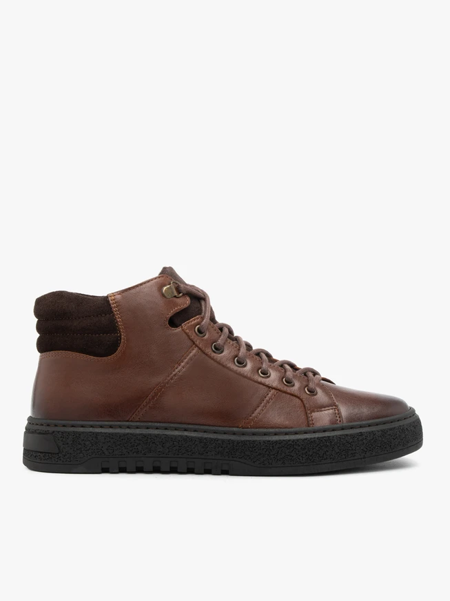 Brown Men's Boots with Zip