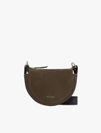 Dark brown leather crossbody bag