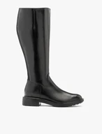Klassische schwarze Stiefel mit breitem Schaft