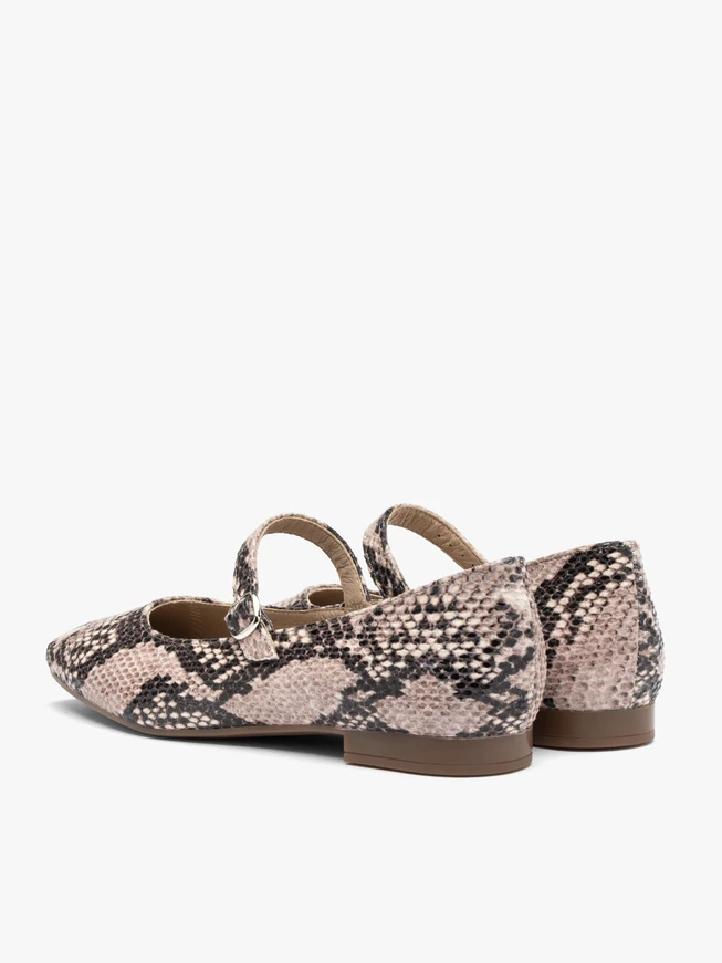 Animal-print ballerinas with strap