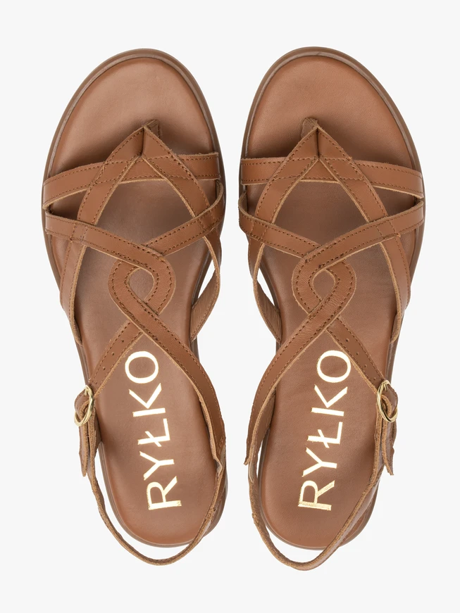 Hellbraune Damen-Sandalen