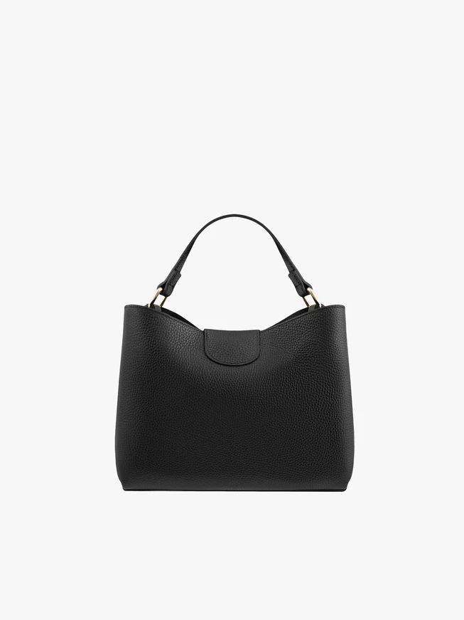 Handtasche mit Zebramuster in Schwarz und Beige