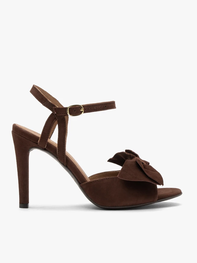 Dunkelbraune Stiletto-Sandalen für Frauen