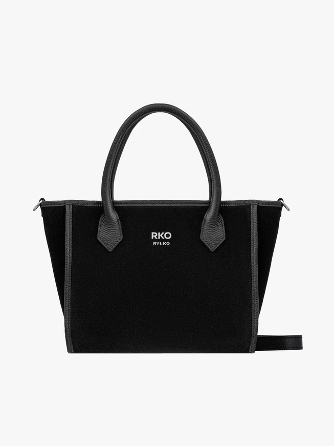 Schwarze große elegante Handtasche