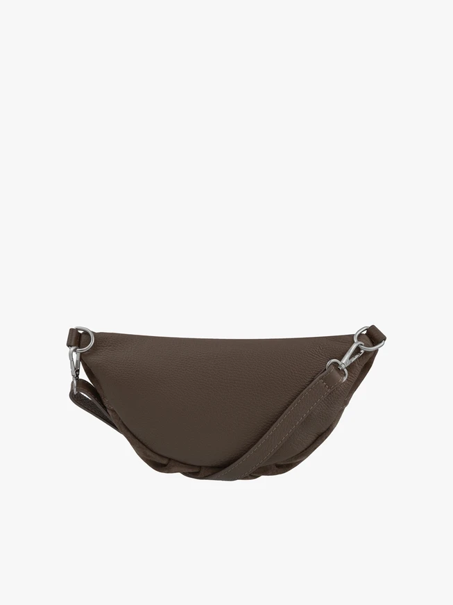Brown leather waist bag