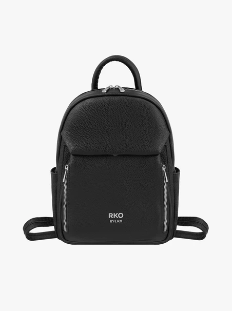 Schwarzer Damen-Rucksack aus Leder