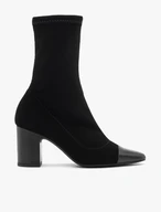 Black women’s ankle boots with stretch shaft