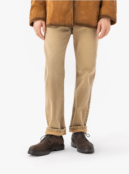 Men’s brown suede lace-up shoes
