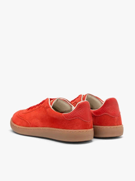 Red sporty suede shoes