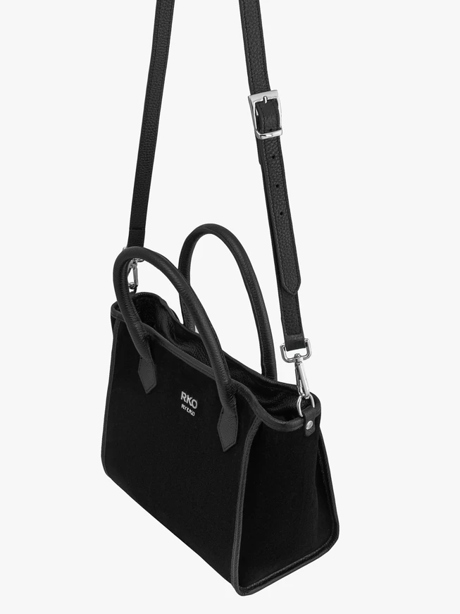 Schwarze große elegante Handtasche