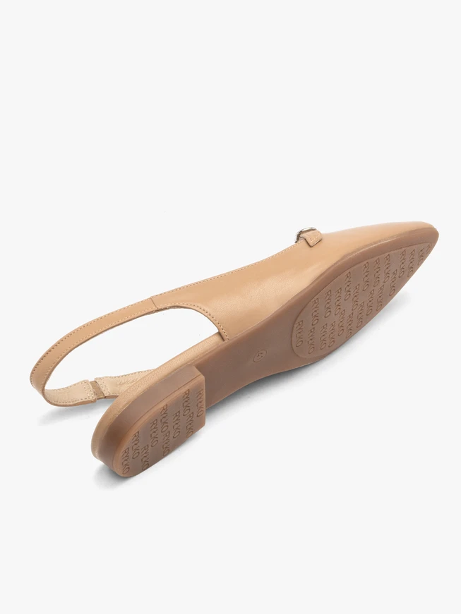 Beige slingback ballerinas