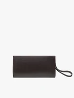 Dunkelbraune Ketten-Clutch-Tasche