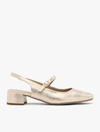 Pumps mit niedrigem Absatz aus Platin