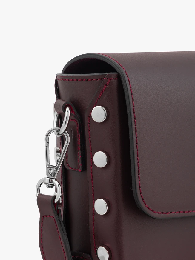 Maroon elegante Kette Handtasche