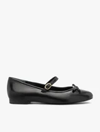 Schwarze Ballerinas mit Schleife