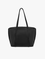Schwarze geräumige Shopper-Tasche für Frauen