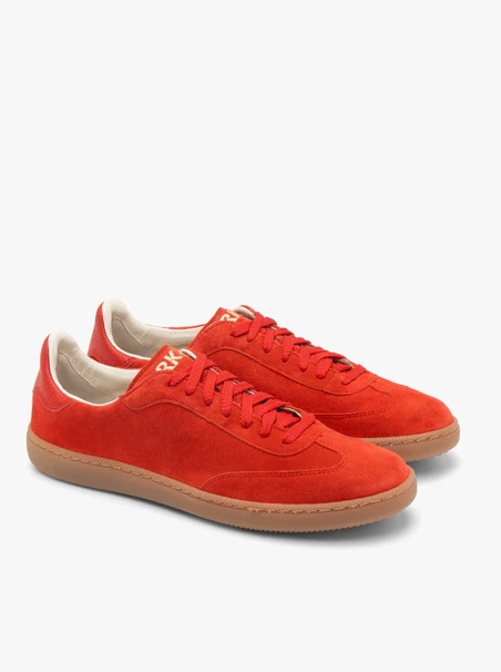 Red sporty suede shoes