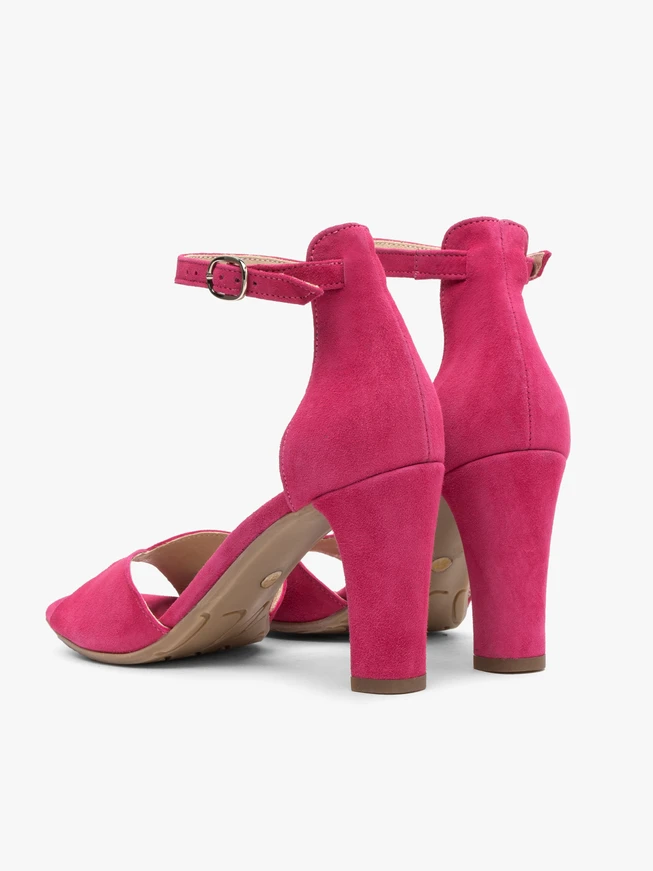 Fuchsia women’s block-heel sandals