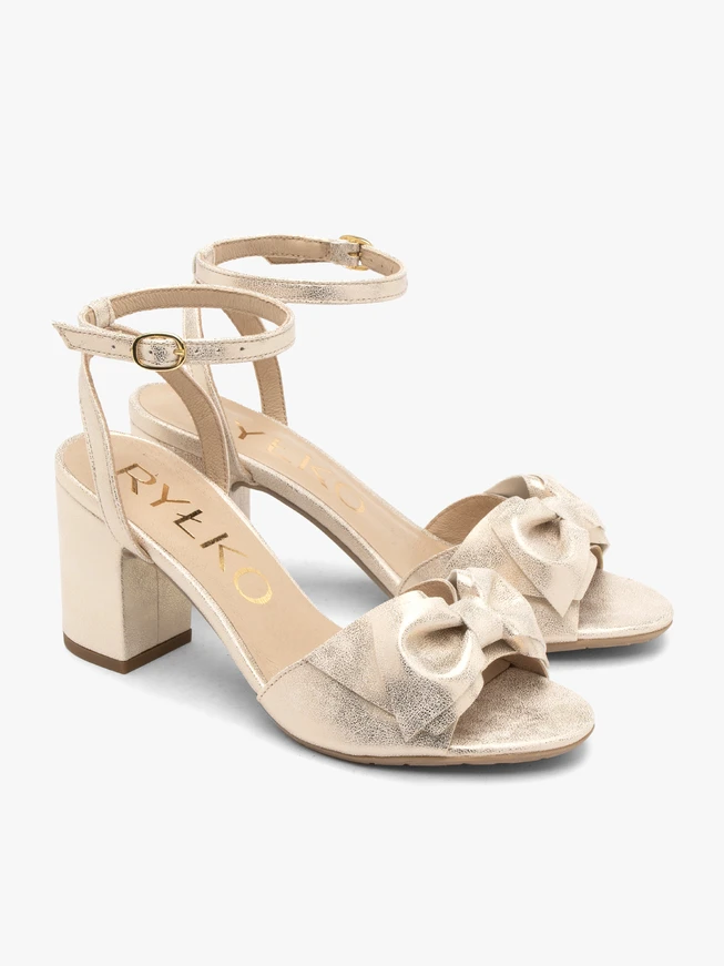 Damen-Sandalen mit Platin-Absatz
