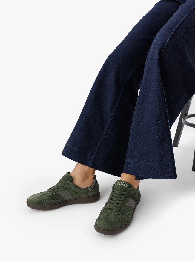 Grüne Freizeithalbschuhe