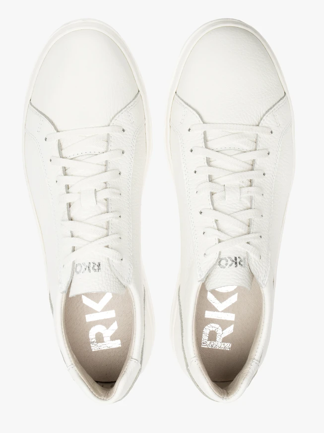 White men’s leather shoes with light sole