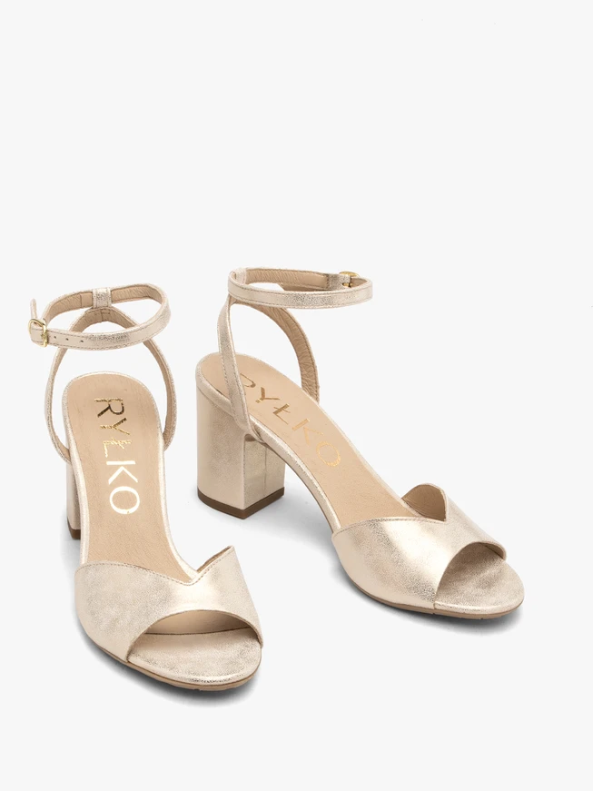 Damen-Sandalen mit Platin-Absatz