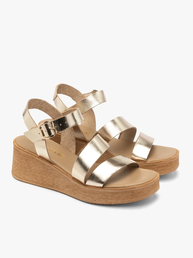 Damen-Sandalen mit Platin-Absatz