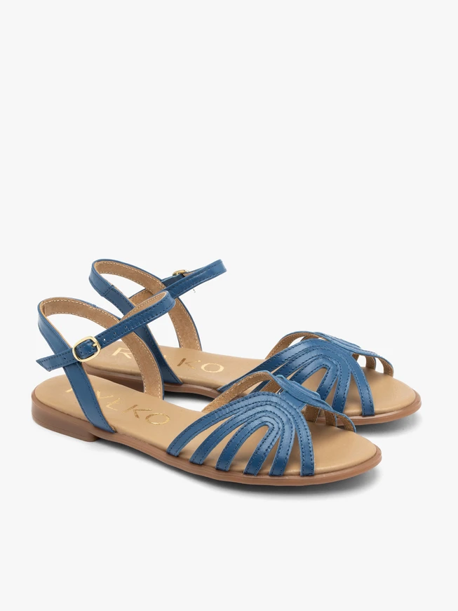 Blue flat women’s sandals