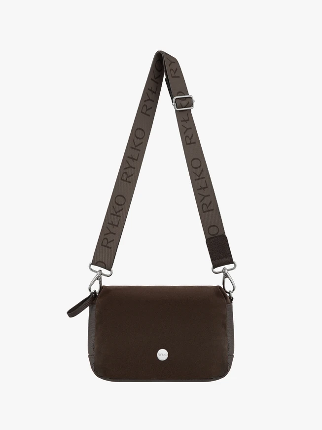 Braune kleine Handtasche mit Ryłko-Logo