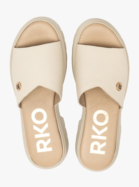 Cremefarbene Plateau-Flip-Flops für Frauen