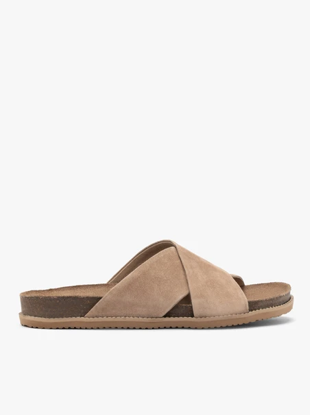 Flache Damen-Flip-Flops in Beige