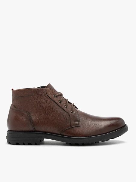 Braune Vollnarbenlederstiefel
