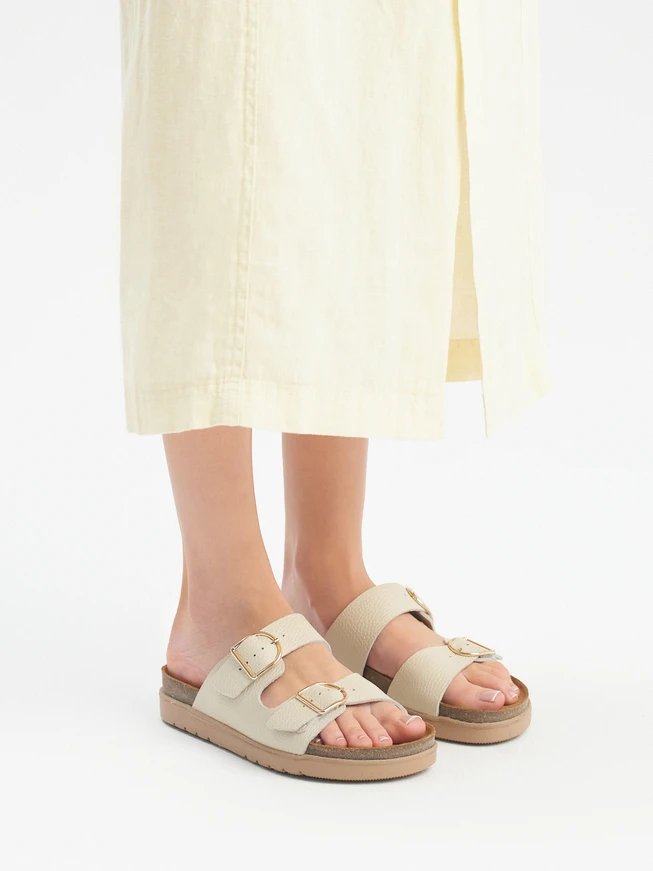 Cremefarbene Damen-Flip-Flops